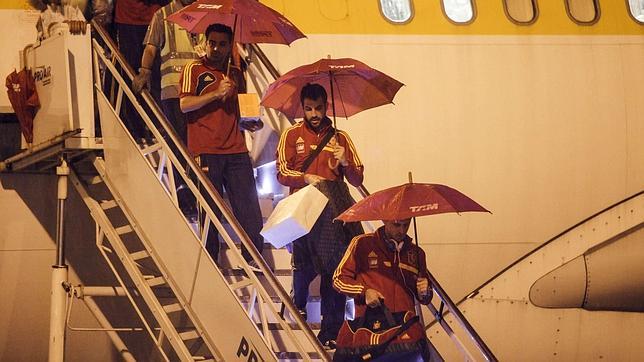 La selección española ya está en Brasil