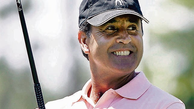 Seve Ballesteros sonríe durante la Regions Charity Classic en 2007