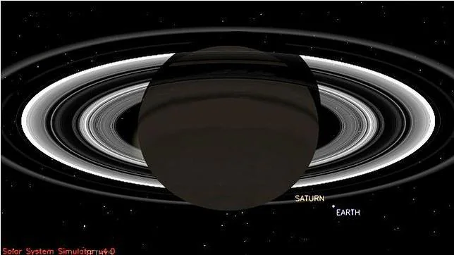 Una fotografía de la Tierra desde Saturno