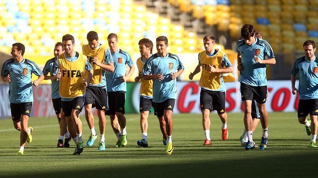 La selección española se entrena este miércoles en el estadio de Maracaná, durante la Copa de Confederaciones