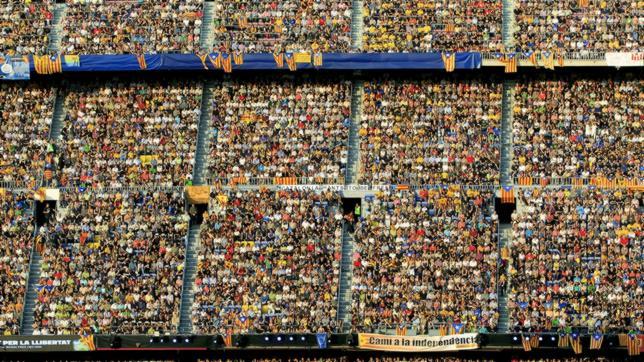 El Camp Nou, altavoz independentista