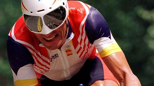 Indurain durante la crono de los Juegos de Atlanta en la que ganó el oro