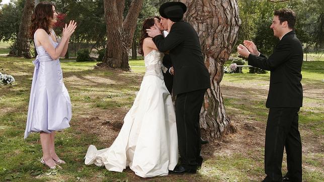 Robin, Lily, Marshall y Ted Mosby