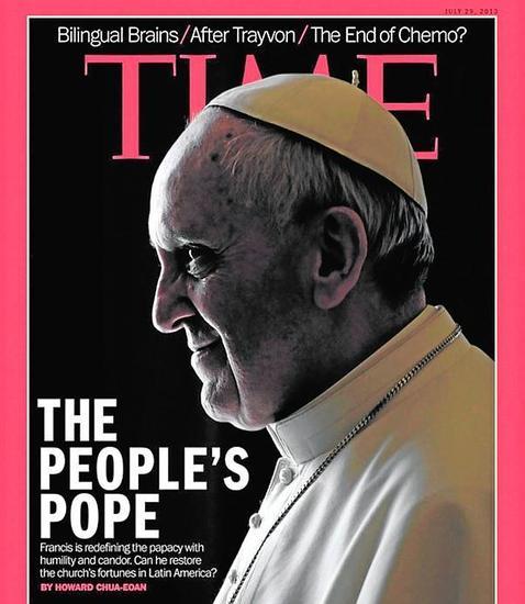 «El Papa del pueblo», portada de «Time»