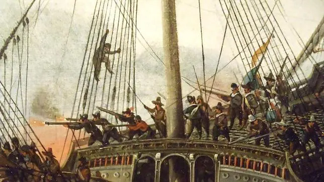 La flota francesa cae derrotada en Muros y se hunde con el brazo de San Guillermo