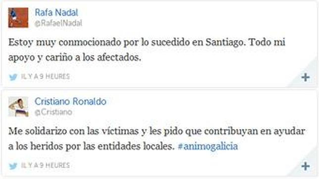 El mundo del deporte muestra su apoyo a las víctimas del accidente de Santiago