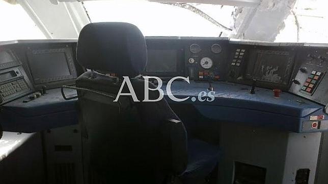 ABC entra en la cabina del tren accidentado en Santiago de Compostela