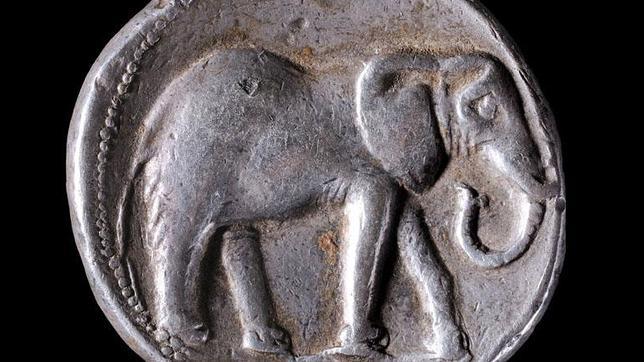 «Thrishekel hispánico-cartaginés con el elefante de Anibal