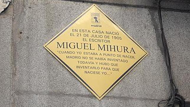 La casa del autor de «Tres sombreros de copa» está señalada con una placa del Ayuntamiento