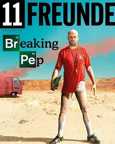 Pep Guardiola en calzoncillos en la portada de una revista alemana