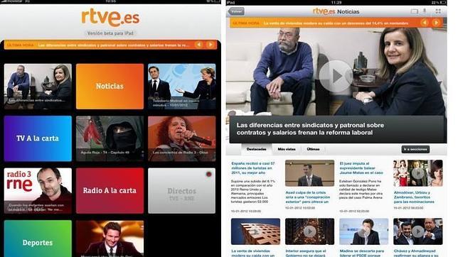RTVE para iPad, elegida la mejor «app» de programas audiovisuales