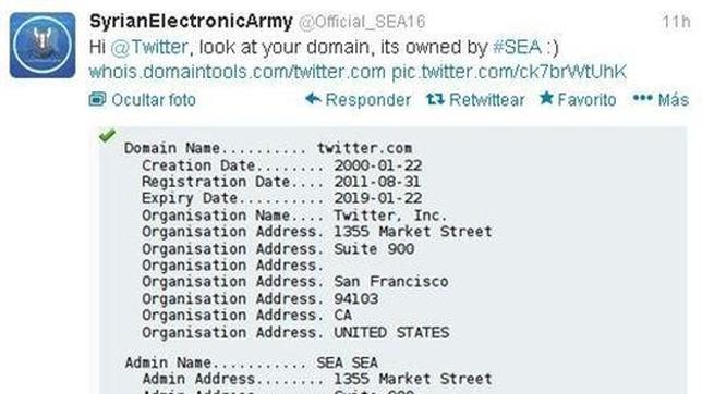 El Ejército Electrónico Sirio «hackea» el dominio de Twitter.com