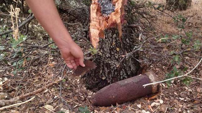 Encuentran un obús de la Guerra Civil en Toledo