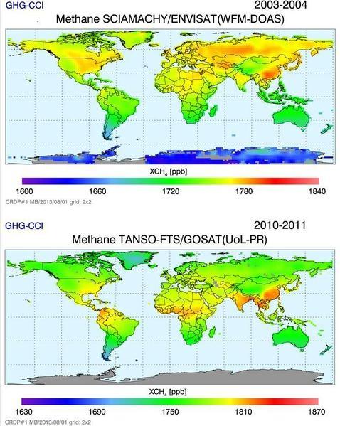 Los satélites muestran la «respiración» de dióxido de carbono de la Tierra