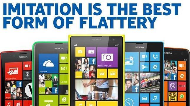 Nokia se burla de Apple por «imitar» al Lumia con su iPhone 5C