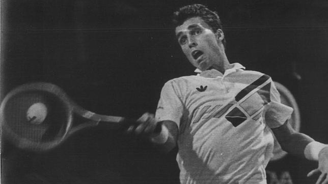 Ivan Lendl, en un partido en Indian Wells en 1985