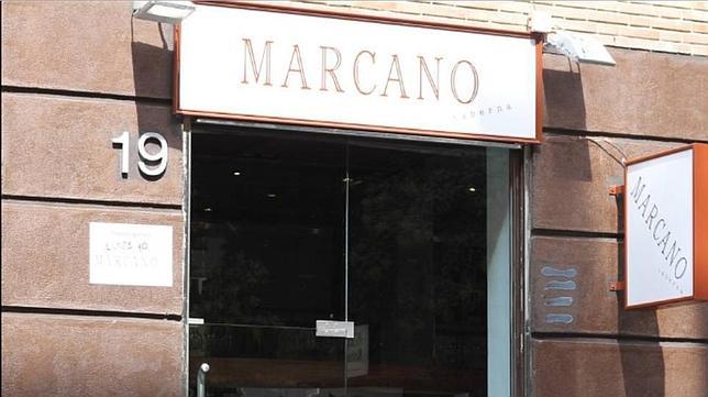 Fachada del restaurante Marcano en la calle Menorca, 19