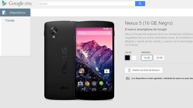 La estrategia de Google surte efecto: el Nexus 5 está agotado