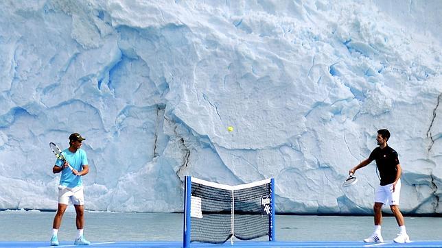 Nadal y Djokovic se retan sobre el hielo del Perito Moreno
