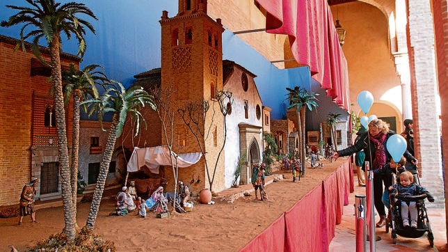 Belén de la época mudéjar en el Palacio de los marqueses de la Algaba