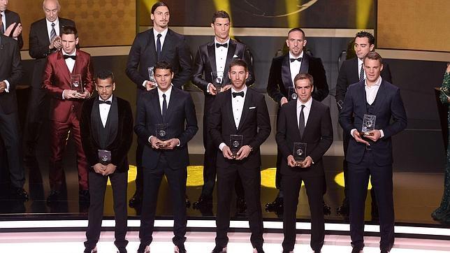 Xavi y Ramos e Iniesta, sólo tres españoles en el «Once ideal de la FIFA 2013»