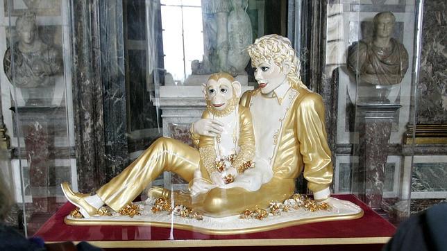 Retrato de Michael Jackson con un mono