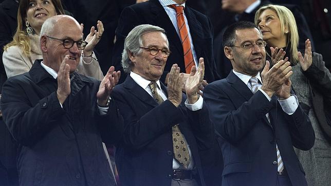 Vilarrubí, en el plco con Trías y Bartoméu, el pasado domingo