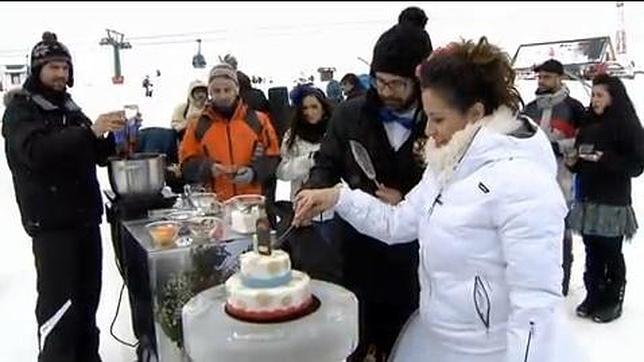 Una boda, en la nieve y bajo cero