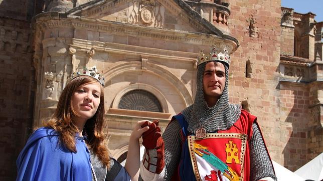 Los reyes durante las Jornadas Medievales en Sigüenza