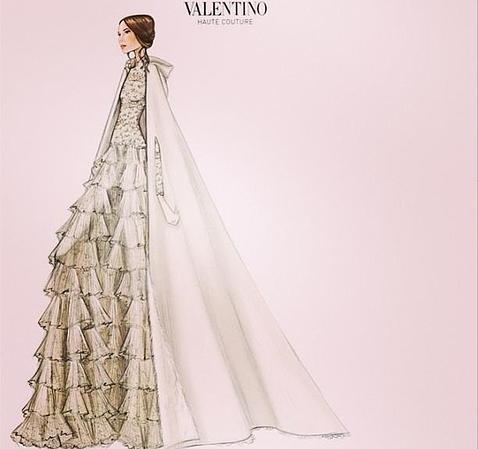 De encaje y con una capa de cashmere, así fue el vestido nupcial de Tatiana Santo Domingo