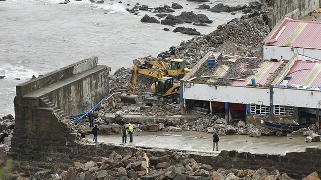 La cornisa cantábrica evalúa los daños que ha ocasionado el fuerte temporal