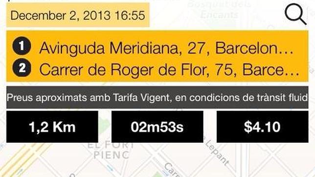 Esta APP te calcula el coste aproximado de la carrera