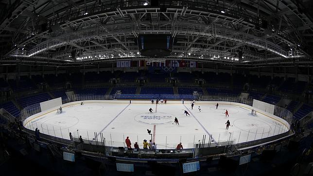 Sesión de entrenamiento en el Shayba Arena