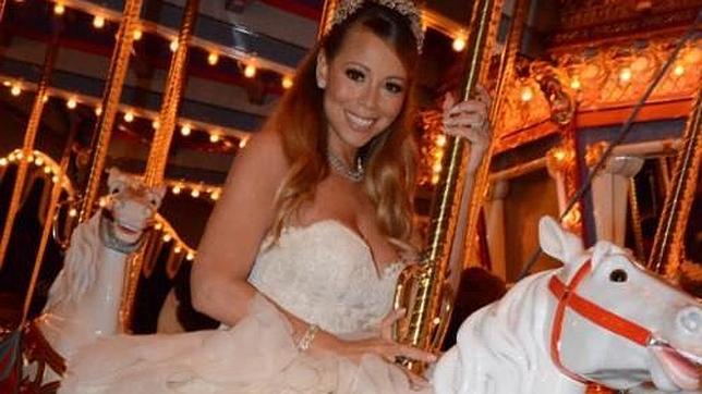Mariah Carey, en Disneyland, durante su segunda renovación de votos