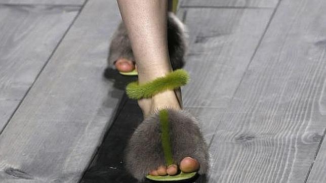 Detalle de las sandalias de la firma Vionnet