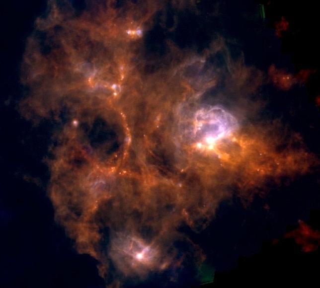 Herschel fotografía una «fábrica» de estrellas cercana a la Tierra