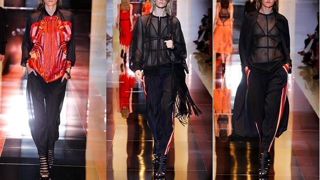 Tres de los looks del desfile de Gucci primavera verano 2014