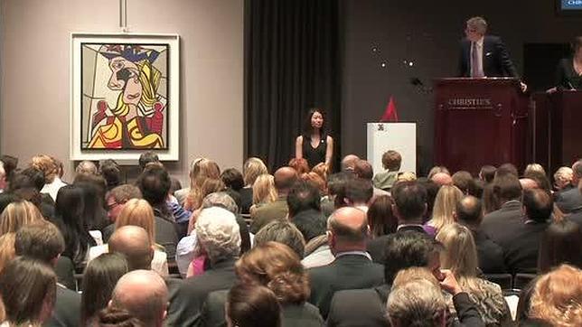 Subasta de «Woman with Flowered Hat», de Lichtenstein