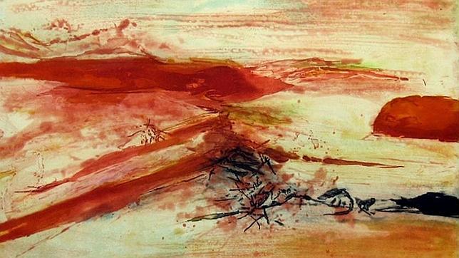 Una de las obras abstractas de Zao Wou-Ki