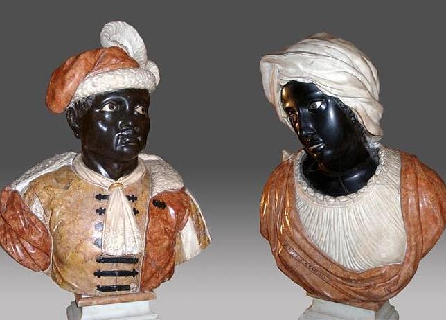 Dos bustos de la colección de Luchino Visconti