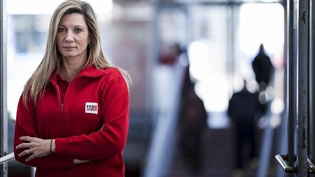 Mónica Gavieiro, en la estación de Atocha