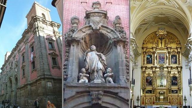 Fachada e interior de la Iglesia de San Millán y San Cayetano de Madrid