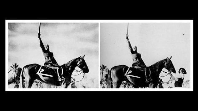 A la derecha, la foto original. A la izquierda, trucada