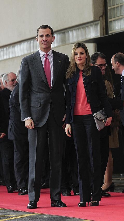 La Princesa de Asturias, de azul marino y rojo en la inauguración de Alimentaria