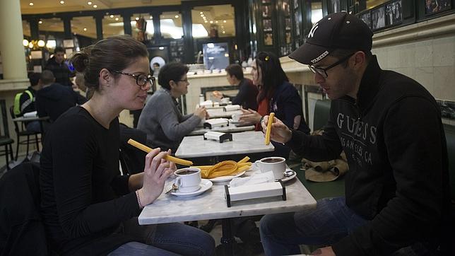 Chocolate con churros en San Ginés