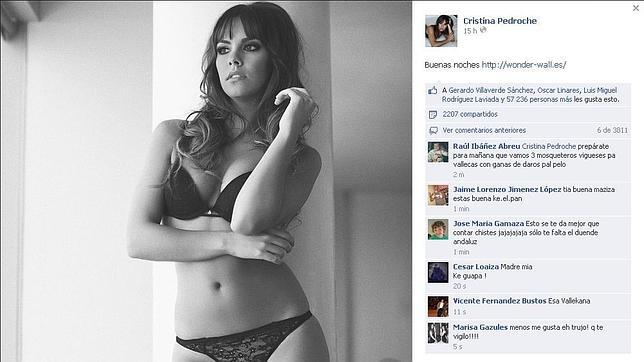 Cristina Pedroche enloquece a sus fans con una foto de buenas noches ligerita de ropa