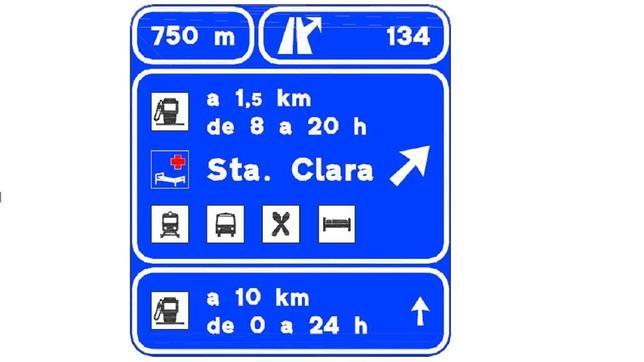 Nuevos carteles de salida a las estaciones de servicio