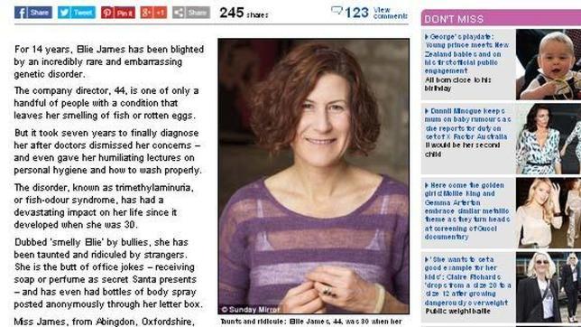 Descubren la rara enfermedad que la hace oler a pescado y huevos podridos