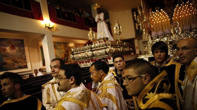 El Cautivo de Málaga espera el momento del inicio de la procesión