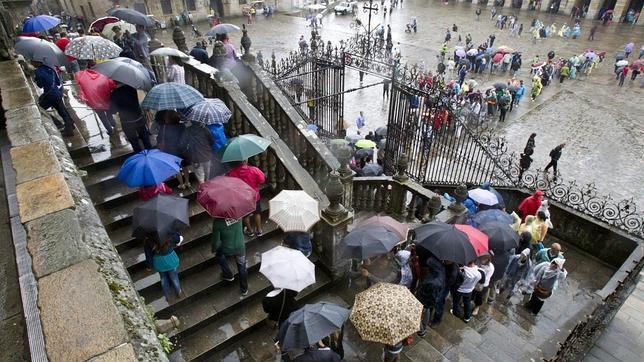 Entrada a la catedral de Santiago de Compostela